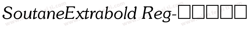 SoutaneExtrabold Reg字体转换